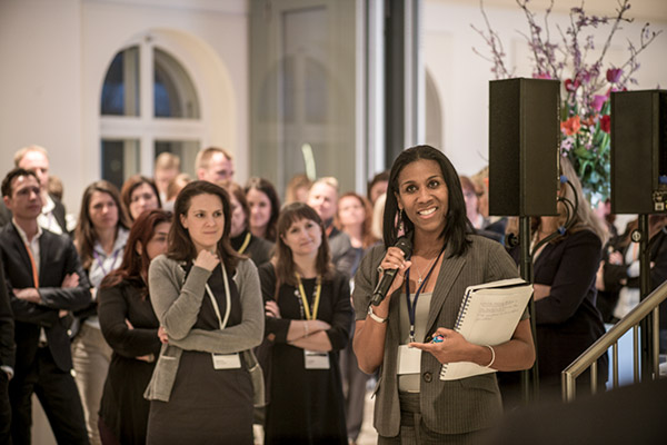Ashaki Rucker from Arvato speaks at the Diversity Conference in Berlin